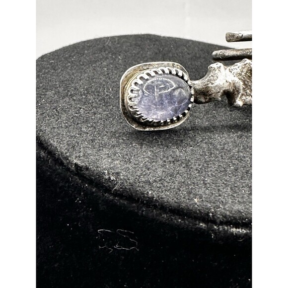 Artisan Handcrafted Tanzanite Ring Size 6.25 Adjustable Sterling Silver Unique - Picture 2 of 15